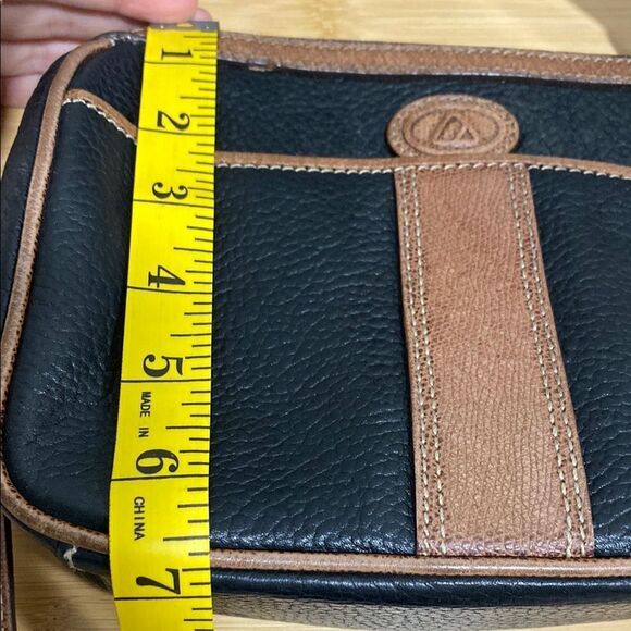 Vintage Liz Claiborne Black & Brown Leather Crossbody Bag Made in Korea‎ - Picture 13 of 16